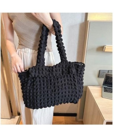 Women Large Capacity Puffer Tote Bag Quilted Shoulder Bag Handbag Casual Daily Bag Beige $8.40 Totes