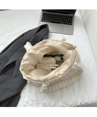 Women Large Capacity Puffer Tote Bag Quilted Shoulder Bag Handbag Casual Daily Bag Beige $8.40 Totes