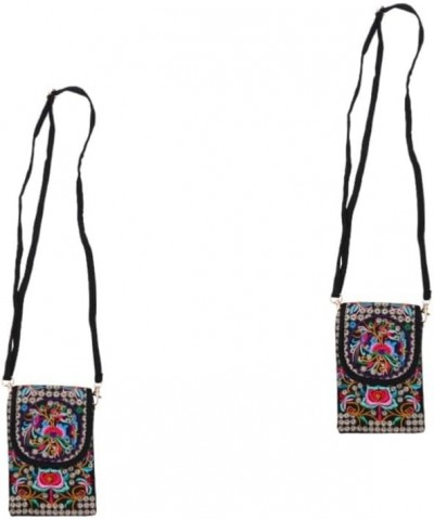 2pcs Embroidered Phone Case Travel Crossbody Bags for Women Cellphone Crossbody Purse for Women Money Flowerx2pcs $8.62 Cross...