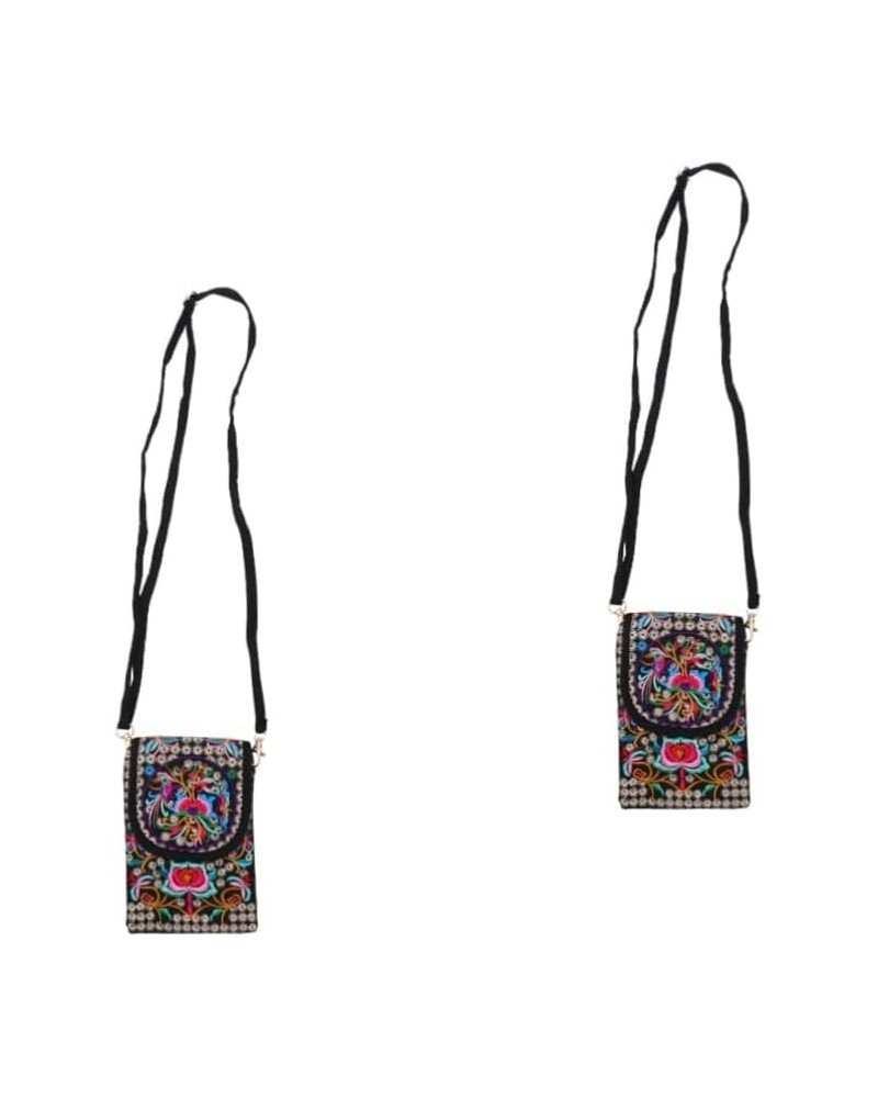 2pcs Embroidered Phone Case Travel Crossbody Bags for Women Cellphone Crossbody Purse for Women Money Flowerx2pcs $8.62 Cross...