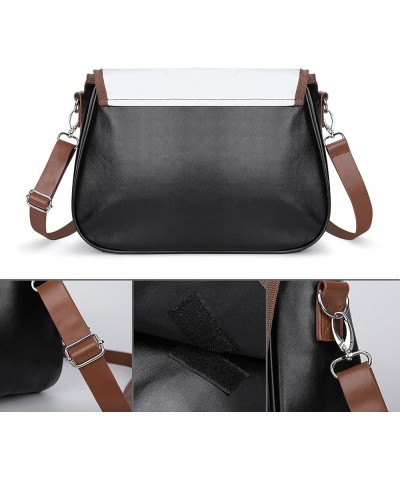 Leather Hobo Bags Women's Crossbody Shoulder Bag Classic City Top Handle Satchels Black Cute Color1 $24.00 Hobo Bags