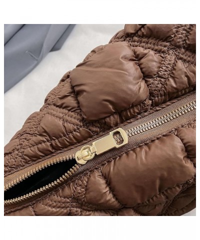 Quilted Puffer Shoulder Crossbody for Women Nylon Large Hobo Cotton Padded Handbag and Purses Lightweight Army Green $13.43 C...