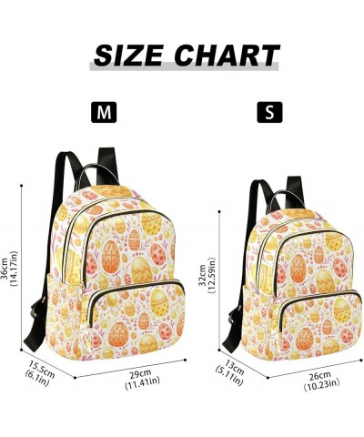 Easter Women Backpack Spring Flower Gold April Eggs Anti-Theft Travel Backpack Lightweight Handbag Roomy Weekend Bag Everyday...