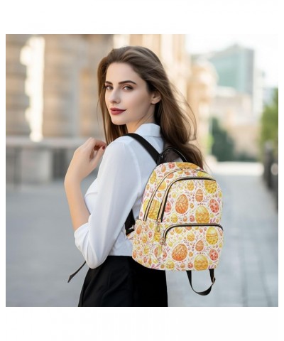 Easter Women Backpack Spring Flower Gold April Eggs Anti-Theft Travel Backpack Lightweight Handbag Roomy Weekend Bag Everyday...