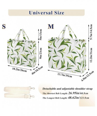 Vivid Leaf Corduroy Tote Bag for Women Hobo Crossbody Bag Purse Stylish Shoulder Handbag Messenger Bags, S $10.10 Totes