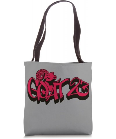 GOAT 23 Graffiti Funny CHI Basketball Tote Bag $10.66 Totes