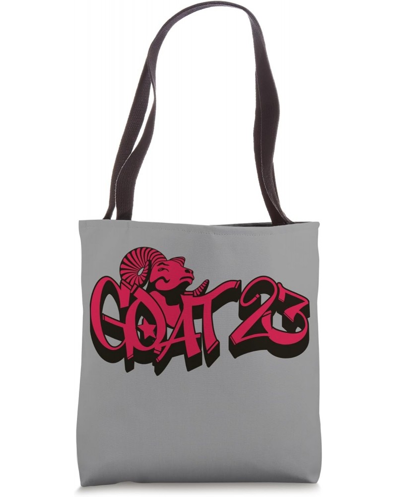 GOAT 23 Graffiti Funny CHI Basketball Tote Bag $10.66 Totes