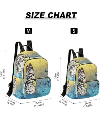 Yellow Black Butterfly Women's Backpack Purse Fashion Travel Anti Theft Backpack Casual Daypack for Work College,M Small $19....