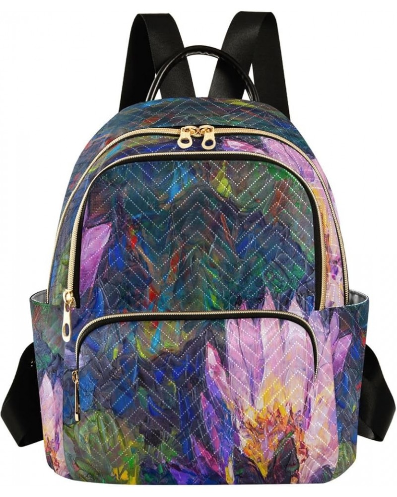 Beautiful Lotus Flower Women's Backpack Purse Fashion Travel Anti Theft Backpack Casual Daypack for Work College,M Medium $17...