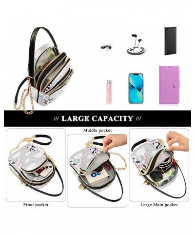 Cell Phone Purse Rainbow Panda Grey Crossbody Handbag Durable Shoulder Bag Sturdy Travel Pouch Compact Chic Bag for Women Eve...