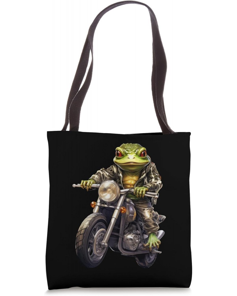 Frogs Motorcycle/Motorcyclist Frog Tote Bag $10.25 Totes