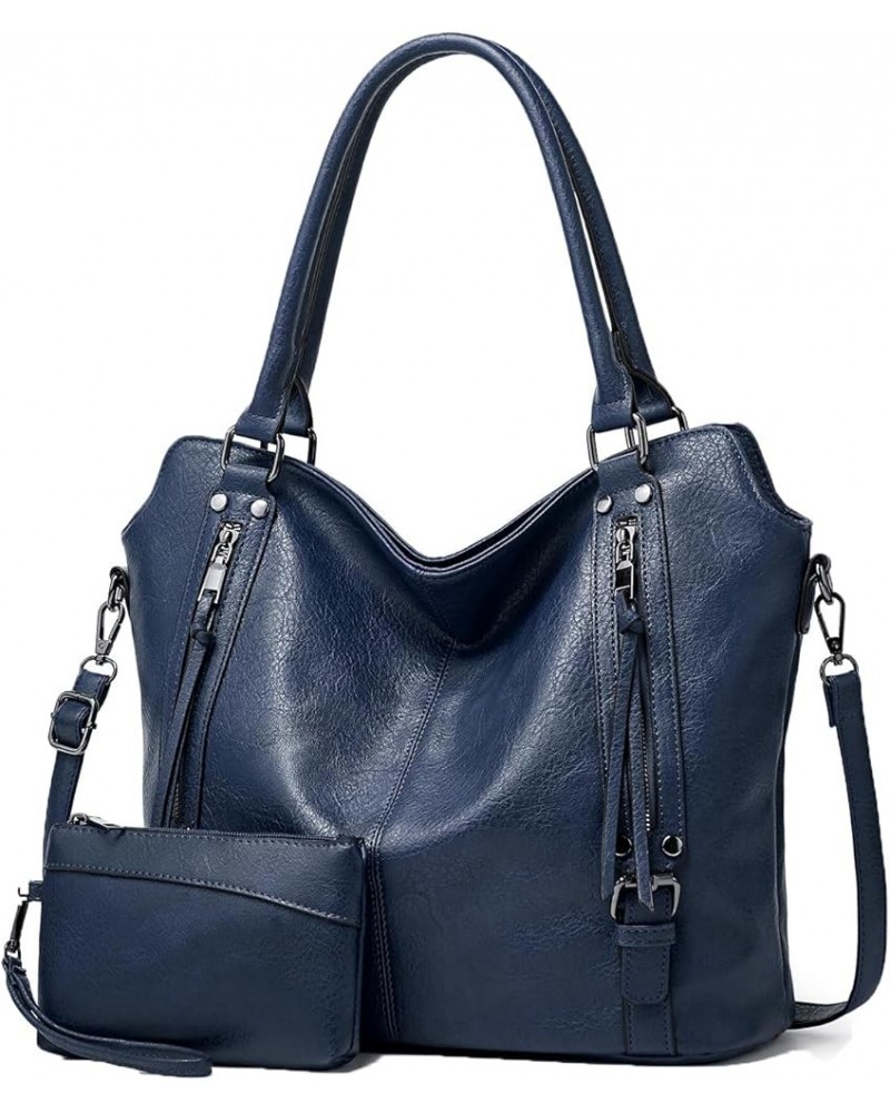 Women's Tote Bag Shoulder Bag Large elegant shopping bag Crossbody bag multi-pocket work everyday use Blue $29.10 Totes