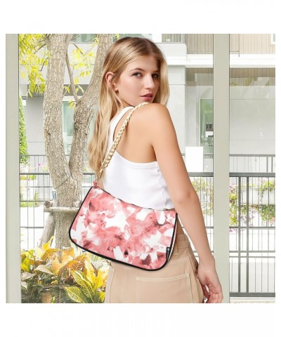 Grunge Ethnic Color Small Purse Clutch Tote Handbag Pink Exotic Flowers $16.73 Shoulder Bags