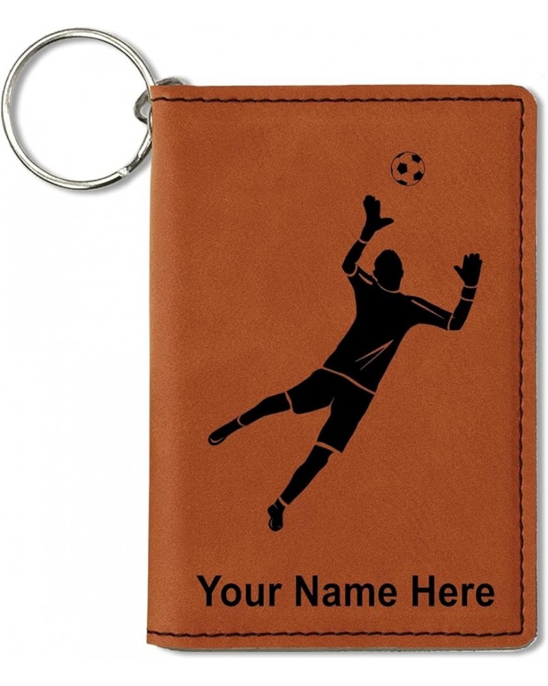 ID Holder Wallet, Soccer Goalie, Personalized Engraving Included (Teal) Dark Brown $16.79 Wallets