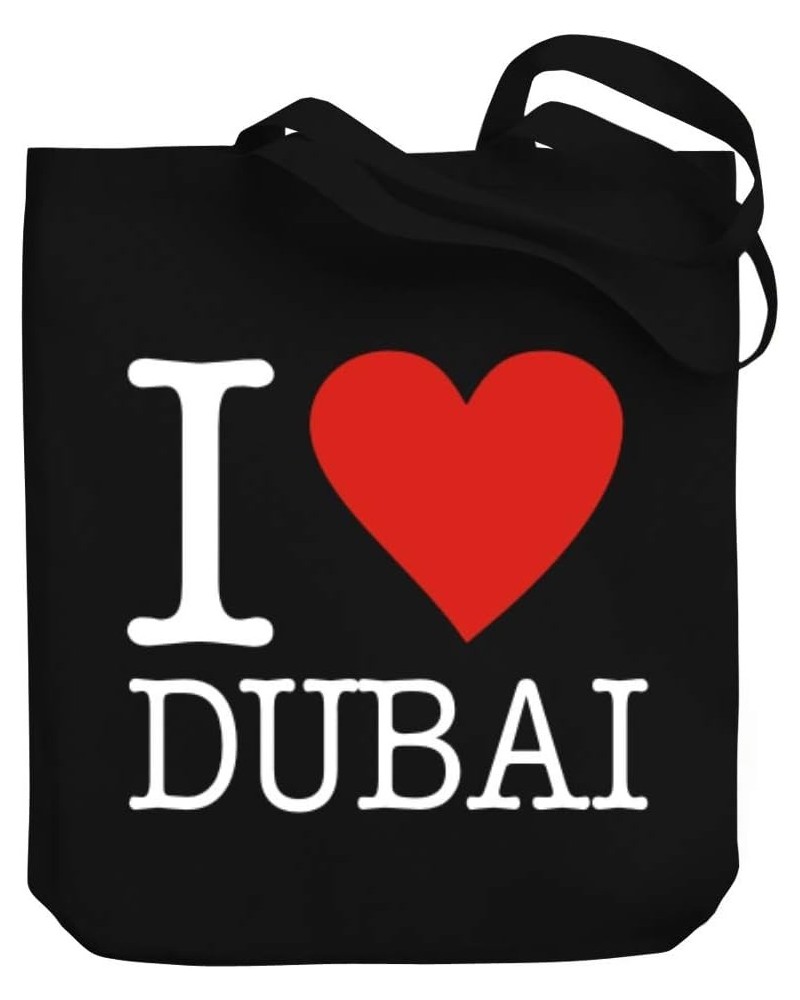 I Love Dubai Typewriter Style Canvas Tote Bag 10.5" x 16" x 4 $18.80 Totes