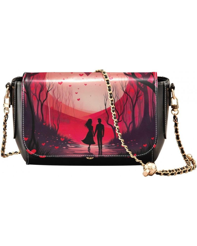 Romantic Valentine's Day Crossbody Bag for Women Girls,Leather Cross Body Purses Chain Strap Handbags Shoulder Bag $20.39 Cro...