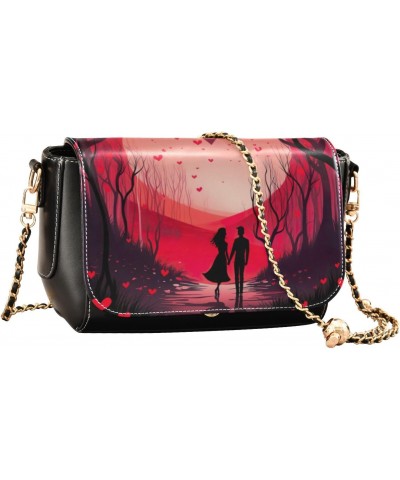 Romantic Valentine's Day Crossbody Bag for Women Girls,Leather Cross Body Purses Chain Strap Handbags Shoulder Bag $20.39 Cro...