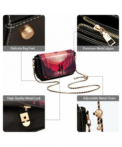 Romantic Valentine's Day Crossbody Bag for Women Girls,Leather Cross Body Purses Chain Strap Handbags Shoulder Bag $20.39 Cro...