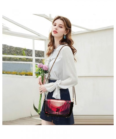 Romantic Valentine's Day Crossbody Bag for Women Girls,Leather Cross Body Purses Chain Strap Handbags Shoulder Bag $20.39 Cro...