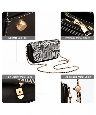 Crossbody Bags Abstract Grunge Texture PU Leather Shoulder Bag Clutch Small Handbags $19.60 Shoulder Bags