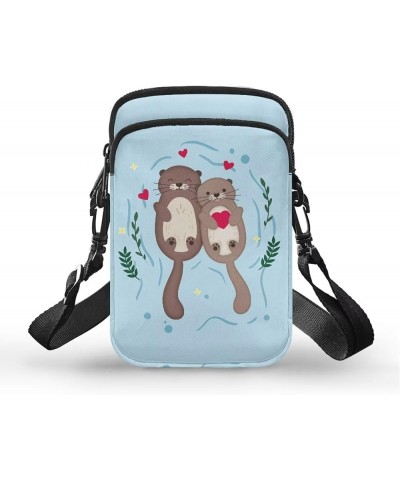 Small Crossbody Purses with Removable Strap Zipped Pockets Handbag Shoulder Bag Otter $10.56 Crossbody Bags