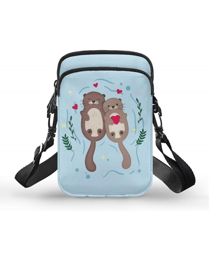 Small Crossbody Purses with Removable Strap Zipped Pockets Handbag Shoulder Bag Otter $10.56 Crossbody Bags