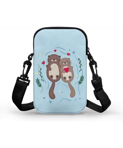 Small Crossbody Purses with Removable Strap Zipped Pockets Handbag Shoulder Bag Otter $10.56 Crossbody Bags