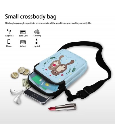 Small Crossbody Purses with Removable Strap Zipped Pockets Handbag Shoulder Bag Otter $10.56 Crossbody Bags