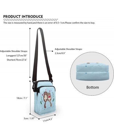 Small Crossbody Purses with Removable Strap Zipped Pockets Handbag Shoulder Bag Otter $10.56 Crossbody Bags