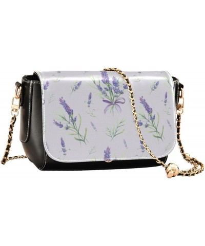 Leather Crossbody Bags,Blue Flowers White Black Chain Wallet Crossbody Phone Purses Women's Shoulder Bag Flowers 86 $16.80 Cr...