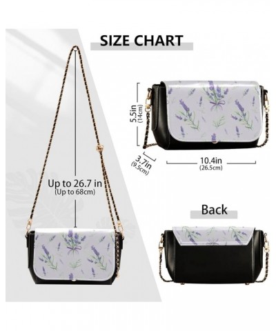 Leather Crossbody Bags,Blue Flowers White Black Chain Wallet Crossbody Phone Purses Women's Shoulder Bag Flowers 86 $16.80 Cr...