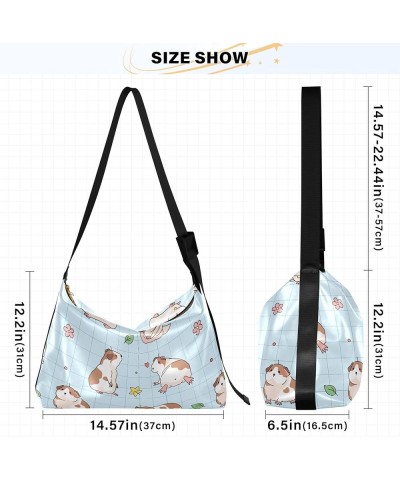 Cute Funny Raccoons Gray Hobo Ladies Handbags Leather Large Crossbody Purse Soft Animal Print Crossbody Hobo Bags Cartoon Gui...