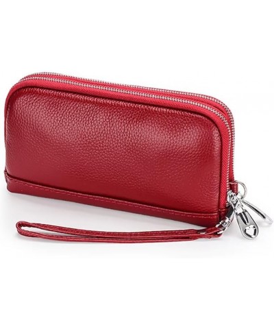 Wristlet Wallet for Women Designer Clutch Purse Soft Leather Change Purse with Card Slots Lightweight Cell Phone Purse Red $2...