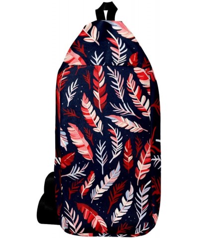 Crossbody Bags for Women,Crossbody Bag Men,Small Sling Bag,Floral Leaves Blue Background,Crossbody Purse $12.50 Crossbody Bags