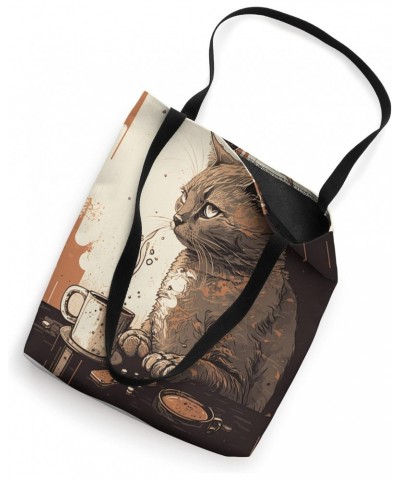 Funny Cat mother coffee lover Design Kitten Humor Cat Lover Tote Bag $12.62 Totes