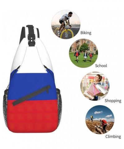 Wyoming State Flag Print Sling Bag Crossbody Backpack Shoulder Bag Casual Daypacks For Women Men Cycling Hiking Travel Russia...