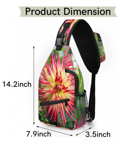 Autumn Dahlia Sling Bag for Women Crossbody Backpack Purse Shoulder Casual Daypack Cross Body Bags for Travel Cycling Hiking ...