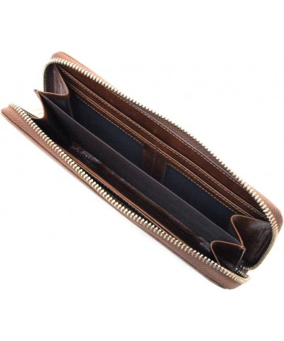 Anais Gvani Smooth Genuine Leather Zip-Around Wallet with Snakeskin Texture (E004 Black) E001 Blue $13.50 Wallets