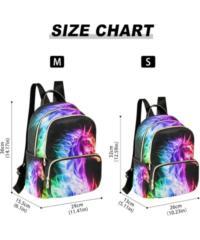 Colorful Flashing Unicorn Fashion Backpack Purse Ladies Fashion Rucksack Travel Shoulder Bag Casual Daily Backpack Medium $16...