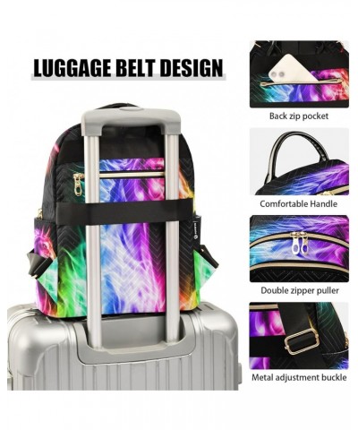 Colorful Flashing Unicorn Fashion Backpack Purse Ladies Fashion Rucksack Travel Shoulder Bag Casual Daily Backpack Medium $16...