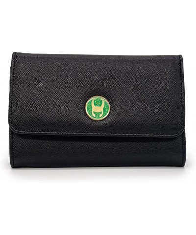 Marvel Comics Wallet, Foldover, Loki Icon Gold Green Metal Emblem, Black Vegan Leather $10.97 Wallets