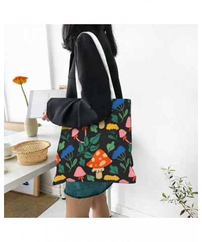 Mushrooms Single Shoulder Fashion Canvas Tote Shopping Bags Handbags For Men And Women Mushrooms12 $10.93 Totes