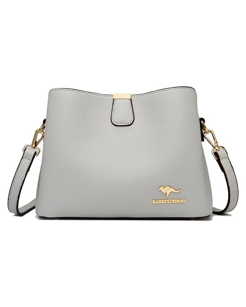 Women Shoulder HandBags Crossbody Bags For Female Leather Designer Purses Handbag Women's Messenger Bag 5222 Grey $16.21 Shou...