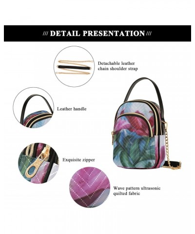 Watercolour Pink Lilies Crossbody Bags for Women Small Shoulder with Detachable Straps, Trendy Cell Phone Purse Shoulder Hand...