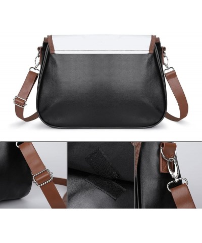 Fashion Crossbody Bags Women's Shoulder Bags Classic City Leather Satchels Hobo Bags Oil Painting Cow Color4 $25.99 Hobo Bags