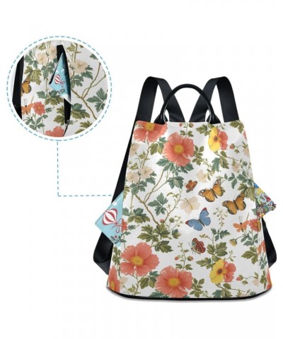 Butterfly Flower Womens Backpack Purse Anti Theft Travel Backpack Shoulder Bag Casual Daypack for Ladies Work Travel Women $2...