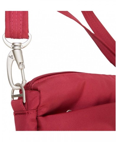 Women's Anti-Theft-Class Small East/West Crossbody Bag Bag Cranberry / Coral Lining $60.00 Crossbody Bags