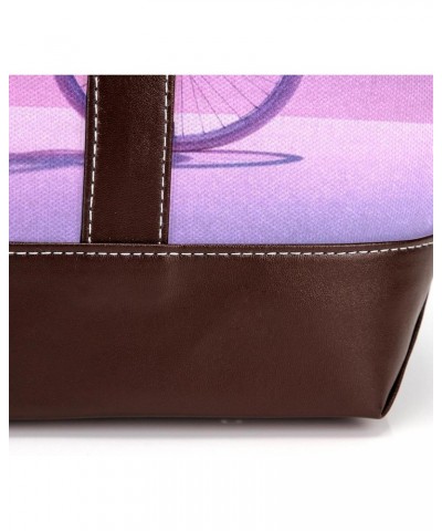 The Tote Bag For Women,Tote Bag With Zipper,Canvas Tote Bag,Bike Pink Pattern Handbags $19.14 Totes