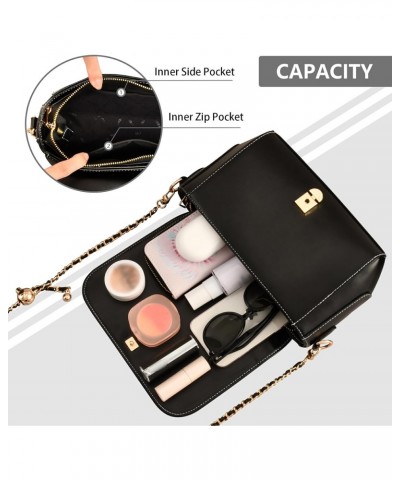 Cute Raccoons Leather Crossbody Bag for Women Small Handbag with Chain Strap, Flip-Top Crossbody Purse $21.19 Crossbody Bags