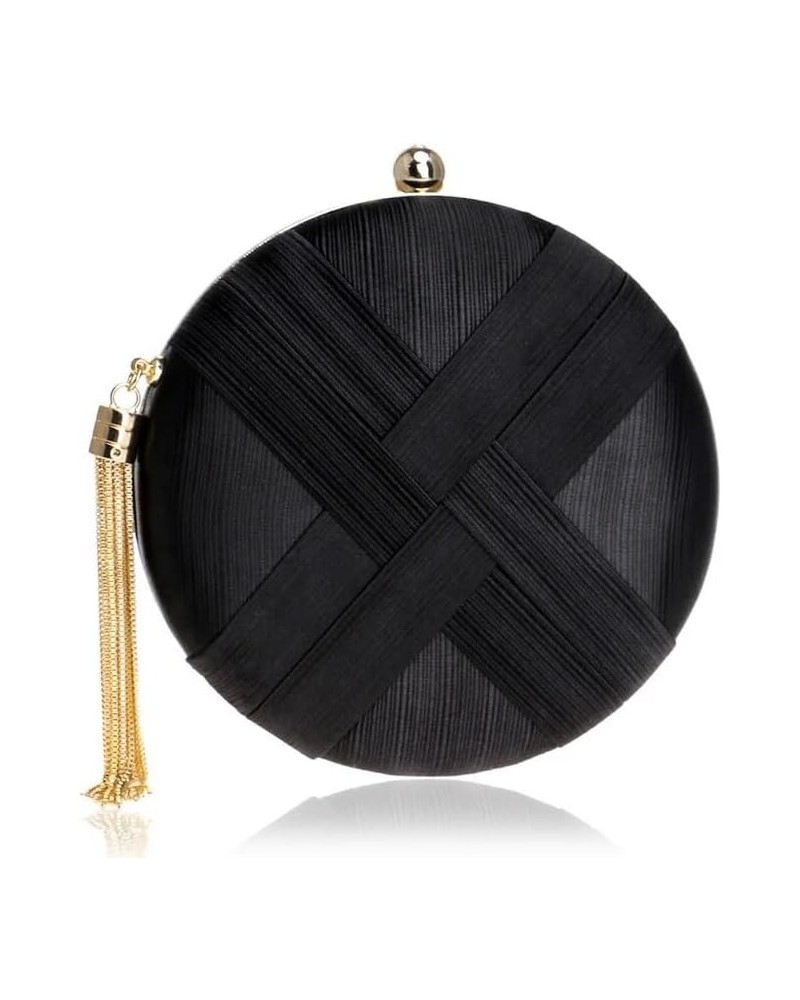 Women Bag Tassel Metal Small Handbags Chain Shoulder Lady Evening Bags Phone Key Pocket Bags Ym1225black $22.21 Evening Bags